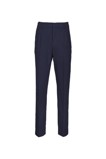 SEIDENSTICKER Stoffhose Uni Dunkelblau Straight