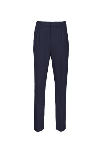 SEIDENSTICKER Stoffhose Uni Dunkelblau Straight