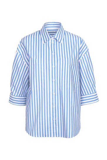 SEIDENSTICKER Business-Bluse Streifen Hellblau