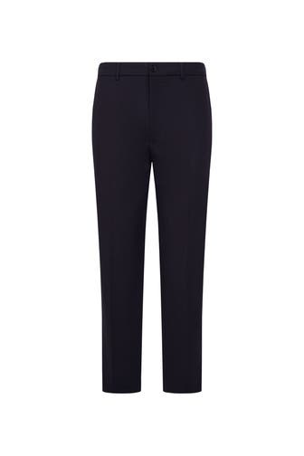 SEIDENSTICKER Stoffhose Uni Dunkelblau Straight