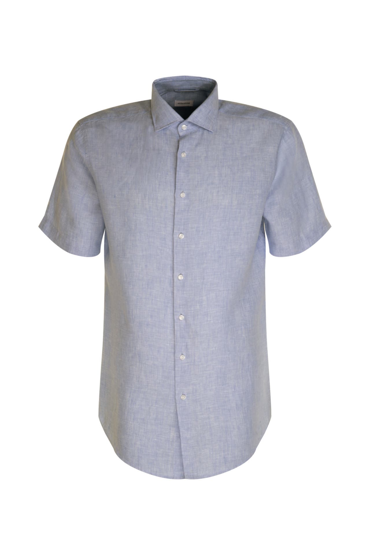 SEIDENSTICKER Kurzarmhemd Uni Hellblau Regular Fit, Bild 1