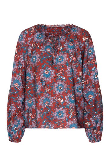 SEIDENSTICKER Business-Bluse Druck Rot