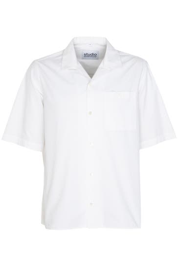 SEIDENSTICKER Kurzarmhemd Uni Weiß Regular Fit