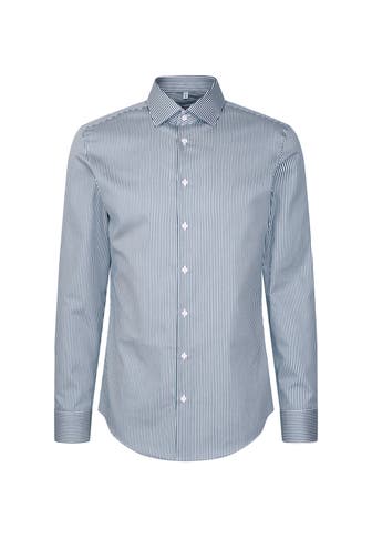 SEIDENSTICKER Business-Hemd Gestreift Grün Slim Fit