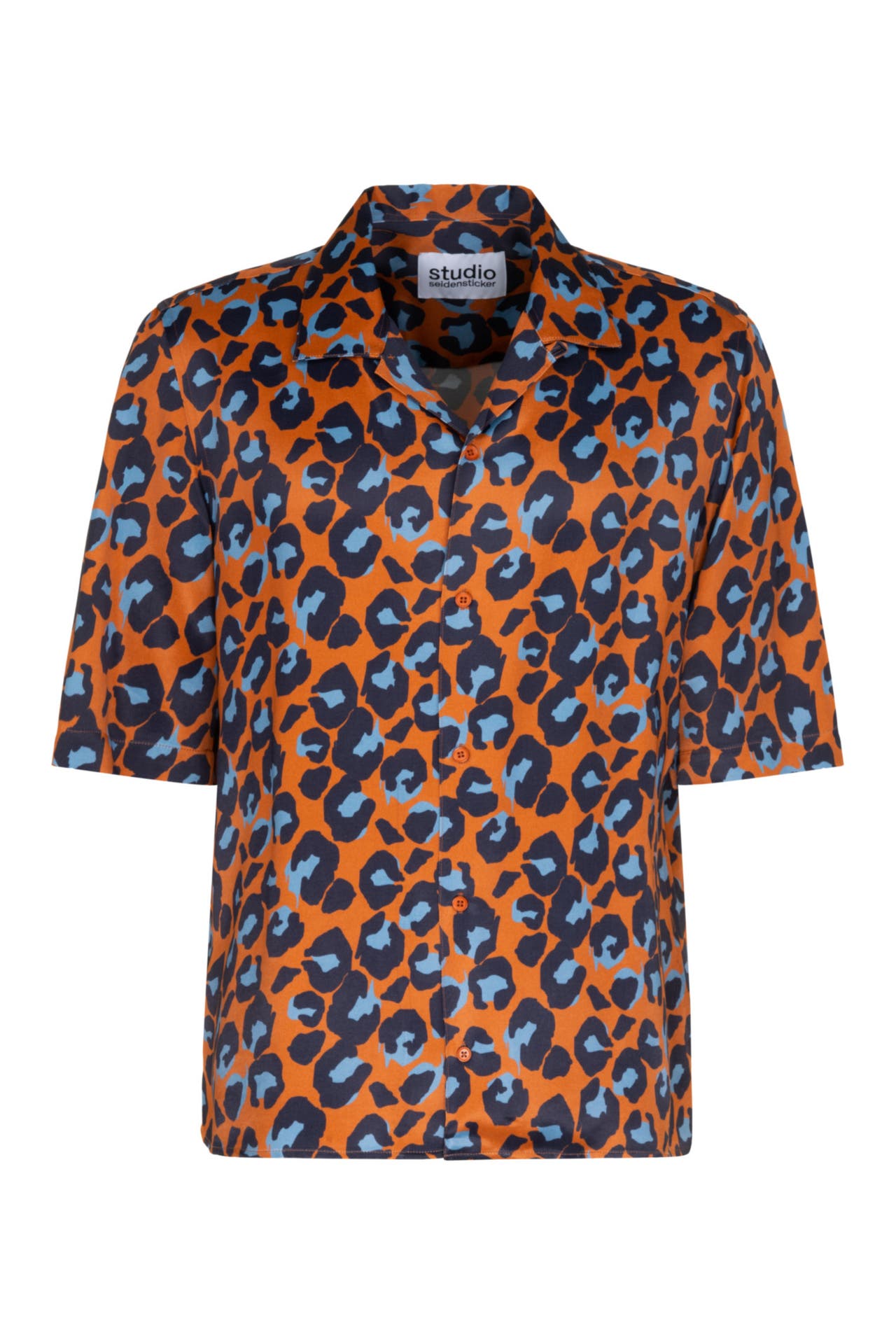 SEIDENSTICKER Kurzarmhemd Druck Orange Regular Fit, Bild 1