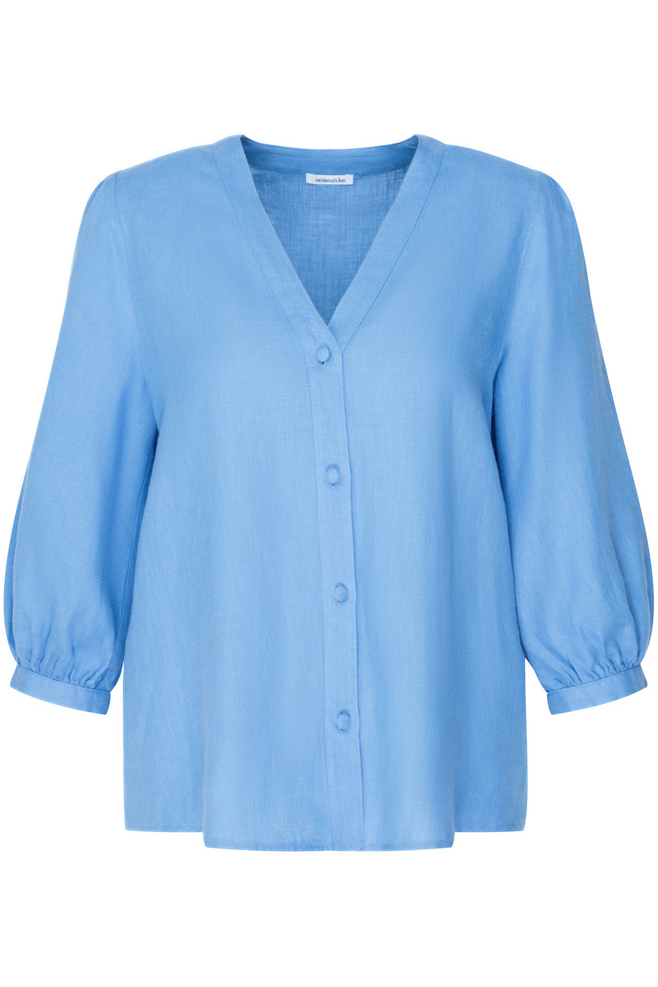 SEIDENSTICKER Business-Bluse Uni Hellblau, Bild 1