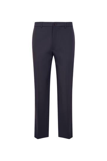 SEIDENSTICKER Stoffhose Uni Grau Straight