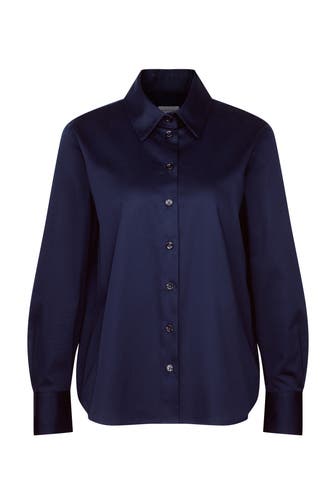 SEIDENSTICKER Business-Bluse Uni Dunkelblau