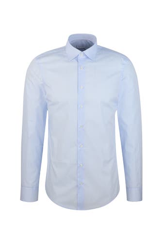 SEIDENSTICKER Business-Hemd Druck Hellblau Extra Slim Fit