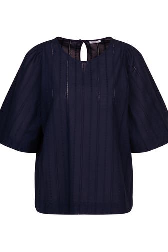 SEIDENSTICKER Business-Bluse Streifen Dunkelblau