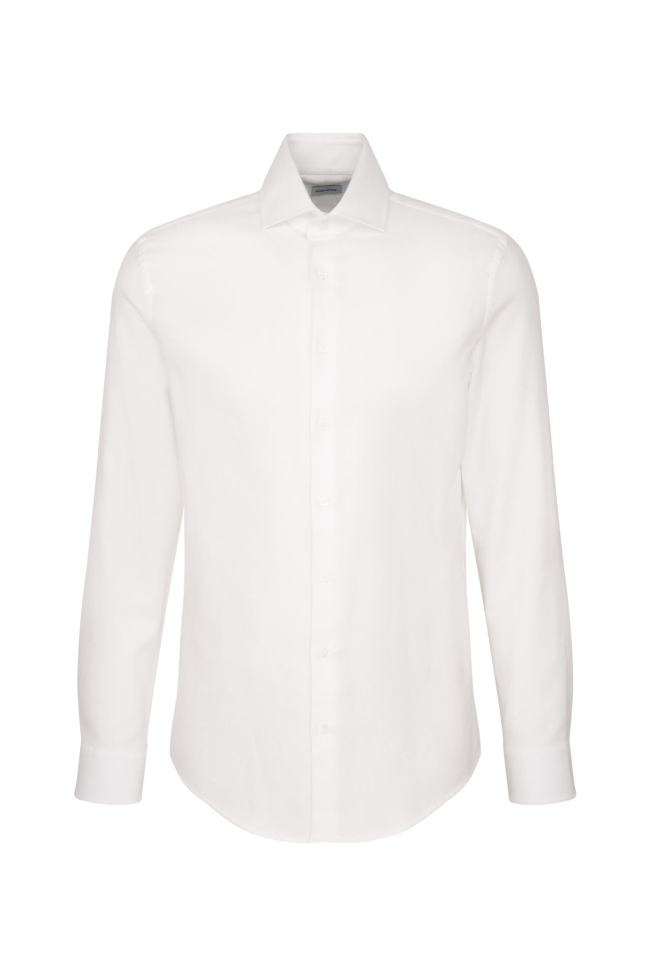 SEIDENSTICKER Business-Hemd Struktur Weiß Slim Fit, Bild 1