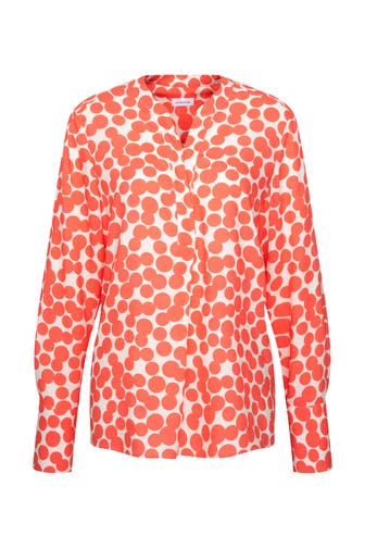 SEIDENSTICKER Business-Bluse Druck Orange