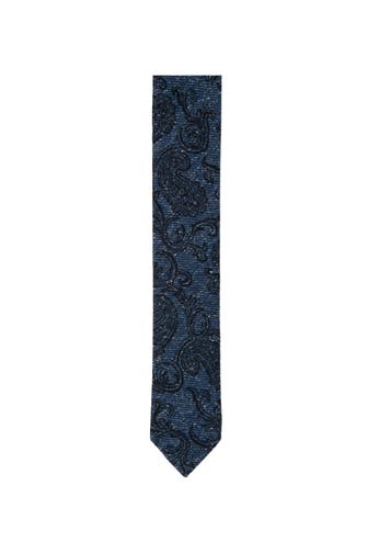 SEIDENSTICKER Krawatten & Fliegen Paisley Mittelblau