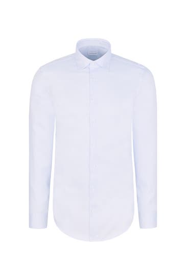 SEIDENSTICKER Business-Hemd Struktur Hellblau Slim Fit