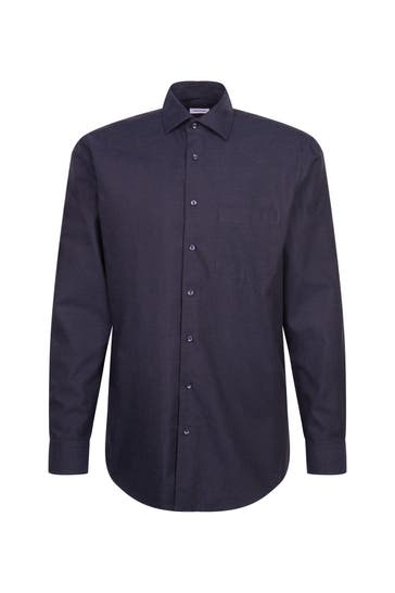 SEIDENSTICKER Business-Hemd Uni Dunkelblau Regular Fit