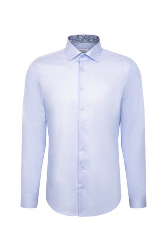 SEIDENSTICKER Business-Hemd Uni Mittelblau Slim Fit