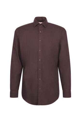 SEIDENSTICKER Business-Hemd Uni Braun Regular Fit