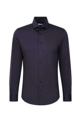 SEIDENSTICKER Business-Hemd Uni Grau Slim Fit