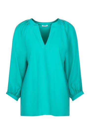 SEIDENSTICKER Business-Bluse Uni Türkis