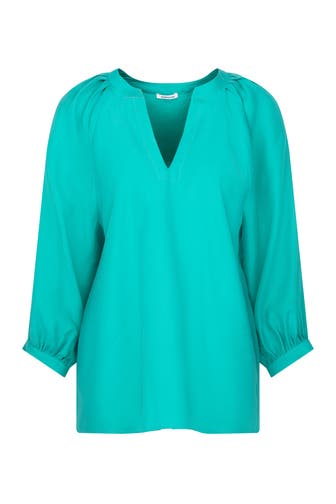 SEIDENSTICKER Business-Bluse Uni Türkis