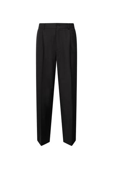 SEIDENSTICKER Stoffhose Uni Schwarz Straight