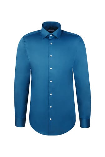 SEIDENSTICKER Business-Hemd Uni Grün Slim Fit