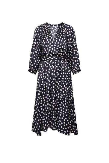 SEIDENSTICKER Casual-Kleid Druck Dunkelblau