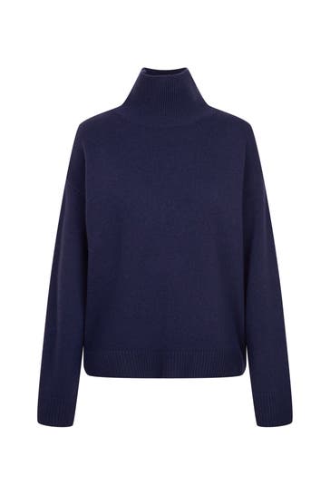 SEIDENSTICKER Pullover Uni Dunkelblau