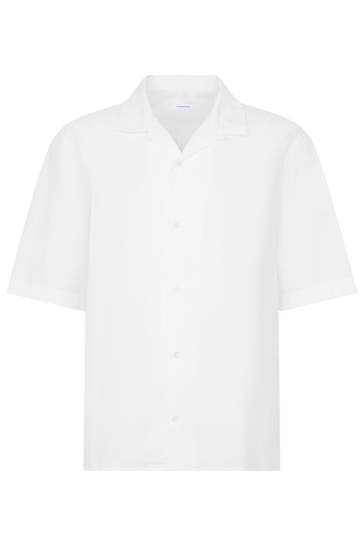 SEIDENSTICKER Kurzarmhemd Uni Weiß Regular Fit