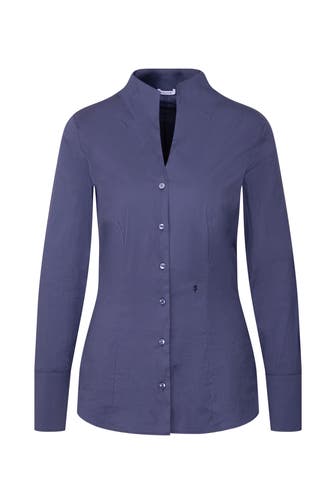 SEIDENSTICKER Business-Bluse Uni Dunkelblau