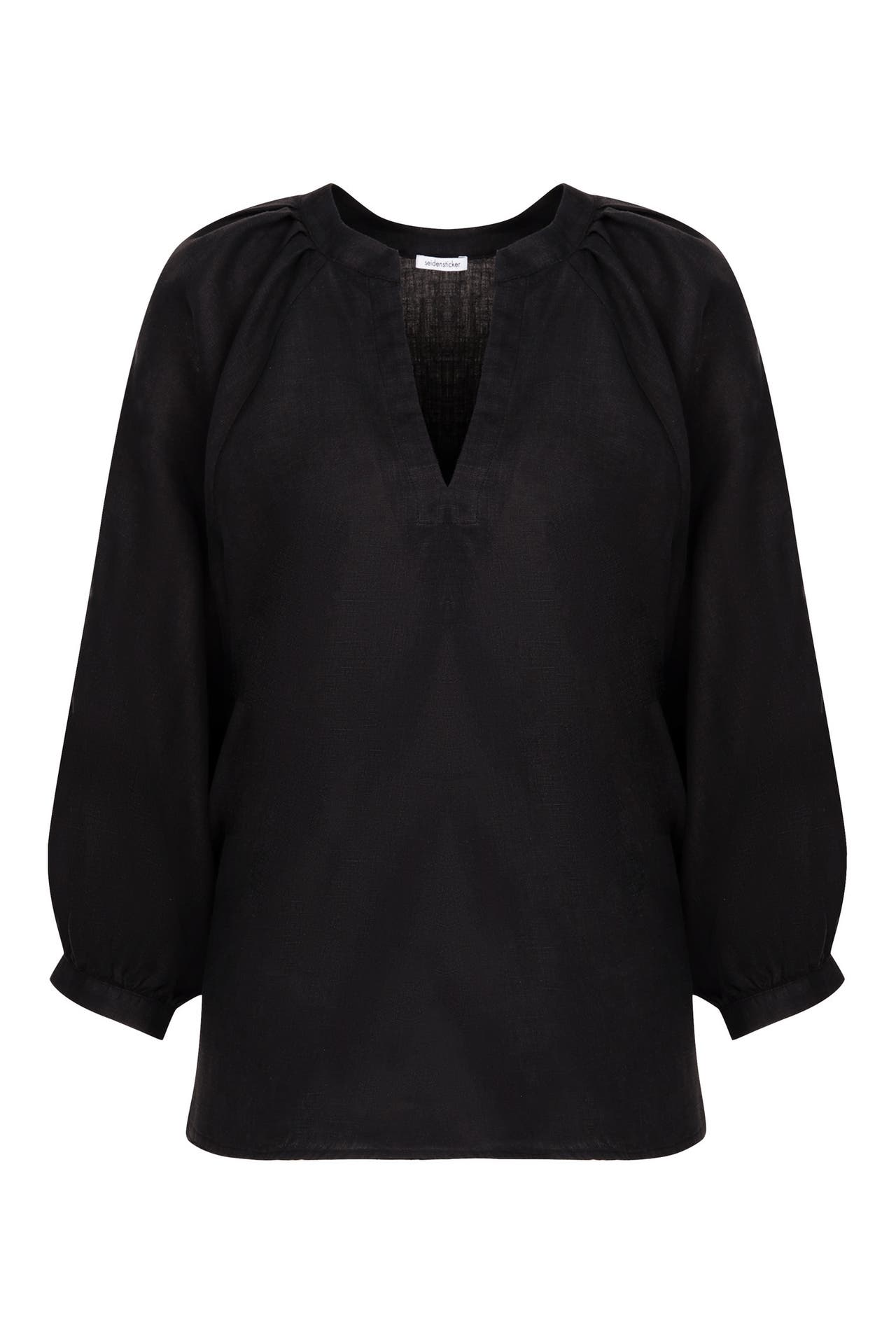 SEIDENSTICKER Business-Bluse Uni Schwarz, Bild 1