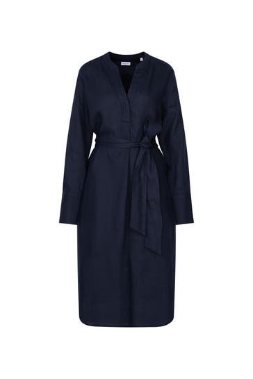 SEIDENSTICKER Casual-Kleid Uni Dunkelblau