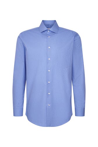 SEIDENSTICKER Business-Hemd Druck Hellblau Regular Fit