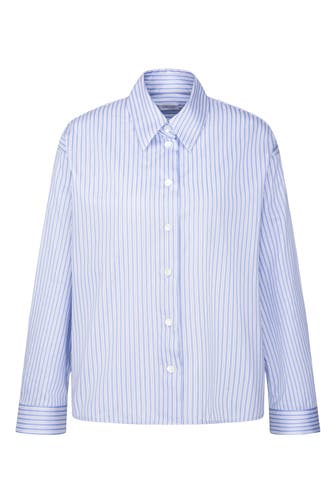 SEIDENSTICKER Business-Bluse Gestreift Hellblau