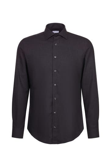 SEIDENSTICKER Business-Hemd Uni Grau Slim Fit