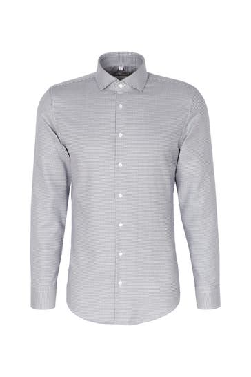 SEIDENSTICKER Business-Hemd Struktur Türkis Slim Fit