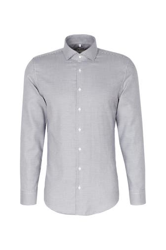 SEIDENSTICKER Business-Hemd Struktur Türkis Slim Fit