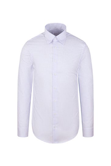 SEIDENSTICKER Business-Hemd Karo Hellblau Slim Fit