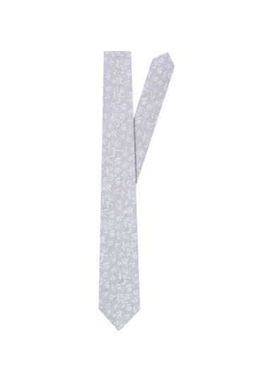 SEIDENSTICKER Krawatten & Fliegen Kleinmuster Grau