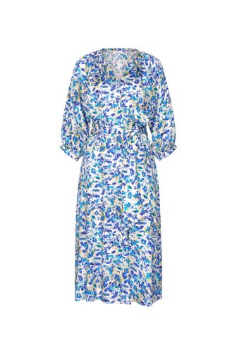 SEIDENSTICKER Casual-Kleid Druck Türkis