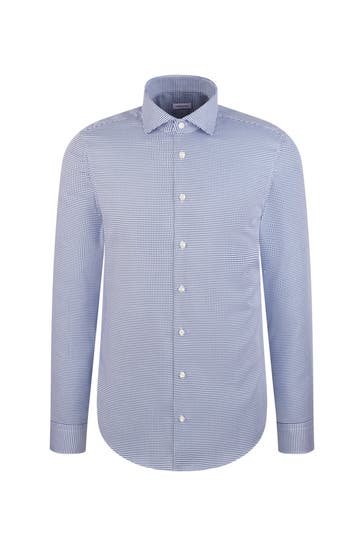 SEIDENSTICKER Business-Hemd Pepita Dunkelblau Extra Slim Fit