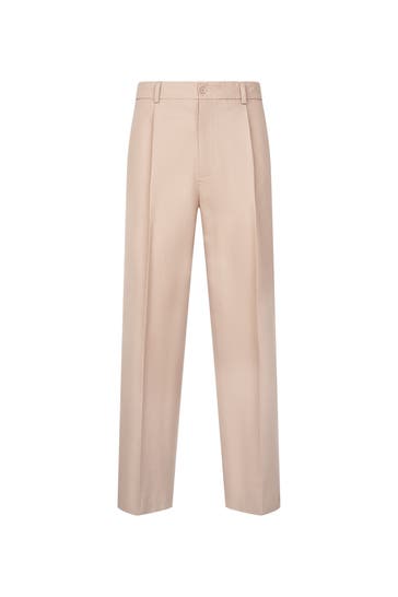 SEIDENSTICKER Stoffhose Uni Beige Straight