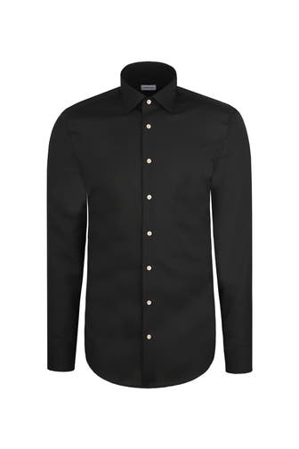 SEIDENSTICKER Business-Hemd Uni Schwarz Slim Fit