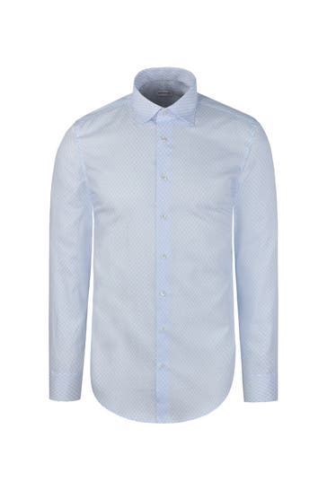 SEIDENSTICKER Business-Hemd Druck Hellblau Extra Slim Fit