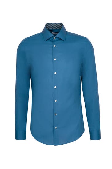 SEIDENSTICKER Business-Hemd Uni Grün Slim Fit