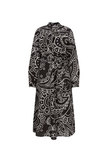 SEIDENSTICKER - Casual-Kleid Paisley Schwarz
