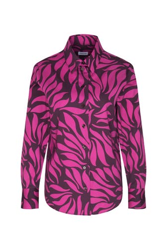 SEIDENSTICKER Business-Bluse Druck Lila
