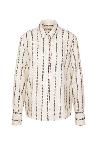 SEIDENSTICKER Business-Bluse Kettenprint Ecru