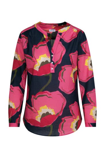 SEIDENSTICKER - Business-Bluse Floral Dunkelblau