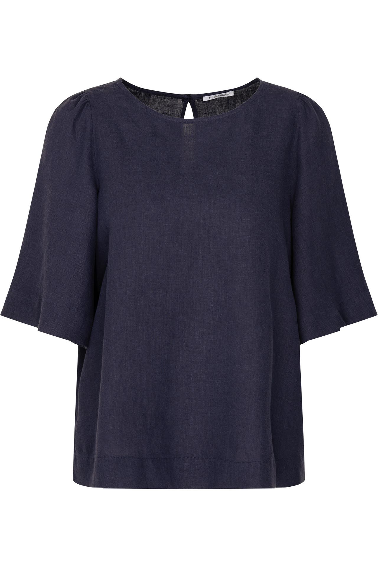 SEIDENSTICKER Business-Bluse Uni Dunkelblau, Bild 1
